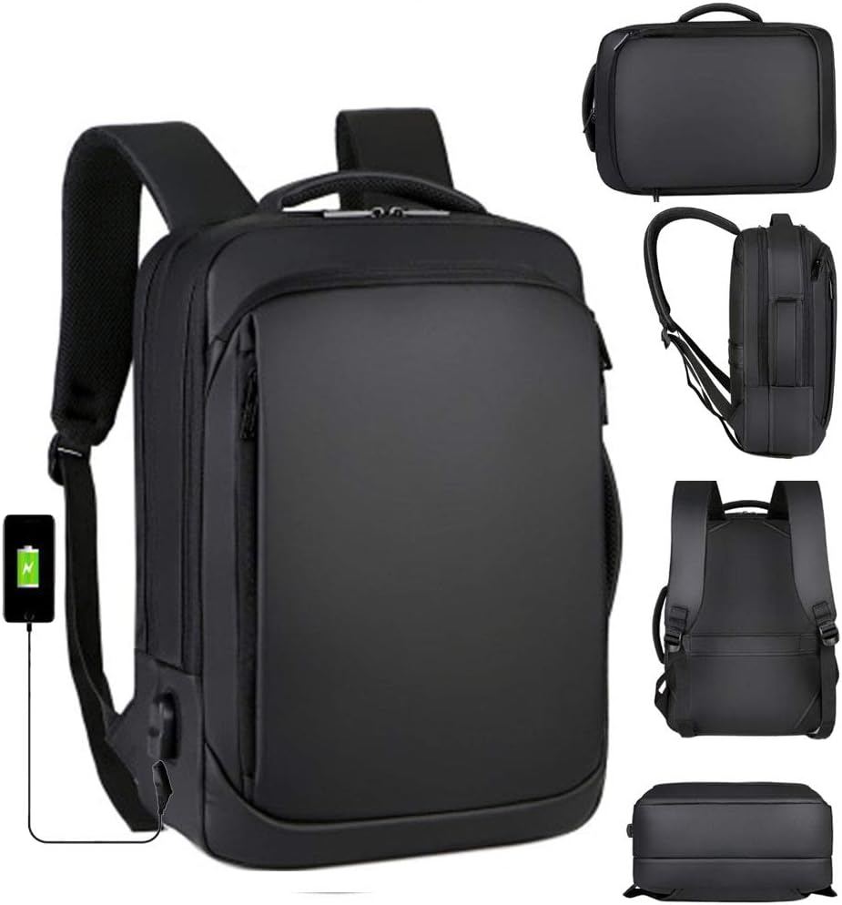 Anti-Theft Laptop Backpack with USB Charging Port Business Backpacks for Work Travel Mens Backpack Theft-Proof School Backpack for 15.6 Inch Notebook Computer
