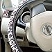 Car Steering Wheel Cover Neoprene Automotive Steering Wheel Cover Anti Slip and Sweat Absorption Auto Car Wrap Cover Sunflower Cactus Leopard Pattern (Pure Leopard)