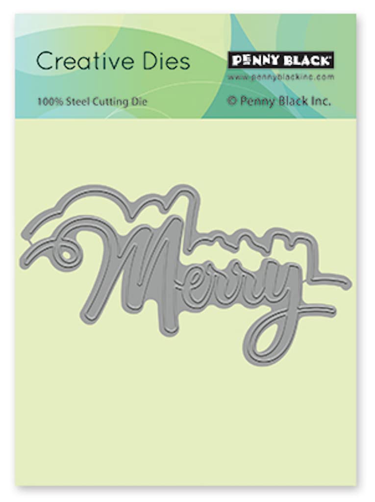 Penny Black Silver Creative Cutting Dies - Merry Edger 2Pcs 51-745 Size 2