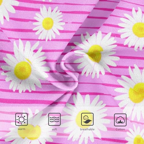 Joisal White Daisies Pink Horizontal Panties Little Girl Girls Underwear Toddler Cotton Funny Kids Briefs Undies 2t3