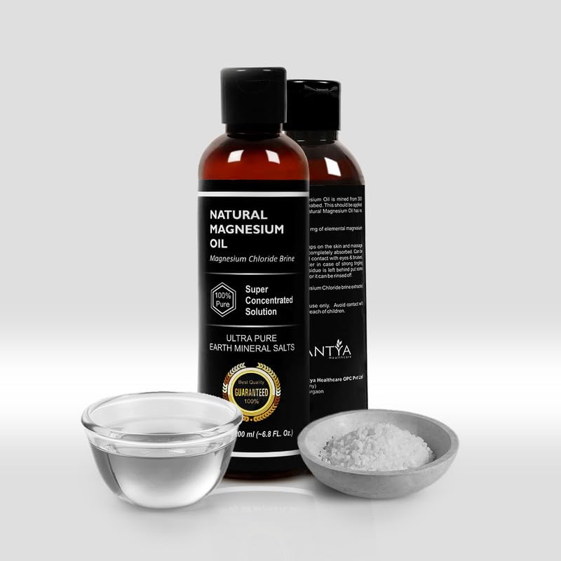 Image of Anantya Natural Magnesium Oil 200ml | Topical Magnesium Oil for Pain Relief & Muscle Recovery, feet, Sleep Support