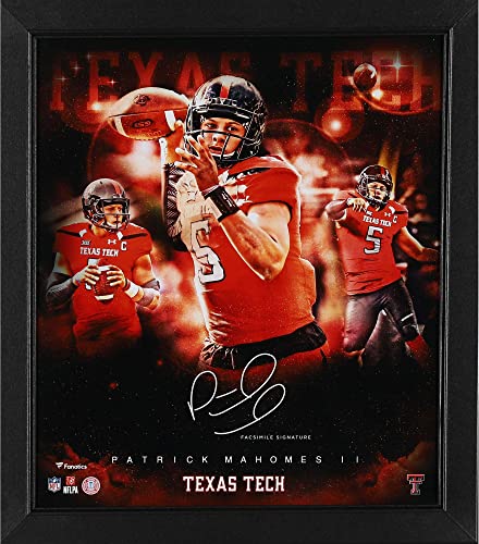Patrick Mahomes Texas Tech Raiders Framed 15" X 17" Stars Of The Game Collage - Facsimile Signature - College Player Plaques And Collages #TOP15