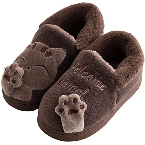 Niñas Niños Zapatillas Invierno Otoño Slippers Casa Interior Caliente Pantuflas Suave Algodón Animados Historieta Zapatos Mujer Hombres