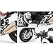 Collection Motorcycle Model Diecast Metal Street Racing Sound and Light Toy Gift 1:12 for BMW Latte R Nine T Alloy Retro for Sports(Silver)
