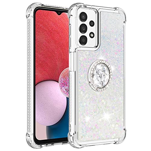 Galaxy A13 4G �p�������L�b�h�P�[�X �����O�z���_�[�t�� �V���R�[���d�b�P�[�X �O���b�^�[�t���[�e�B���O���L�b�h�J�o�[ �X�����o���p�[�P�[�X �L���L���o�b�N�P�[�X �ϐ� Samsung Galaxy A13 4G �ƌ݊�������