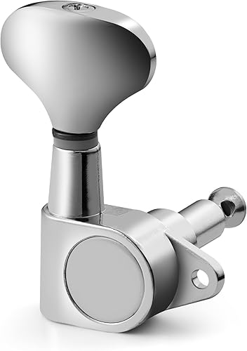 Miniatura 6 de Vangoa 3L3R - 6 clavijas de afinación de cuerda de guitarra, afinador, cabezales de máquina, perillas de afinación para guitarra acústica