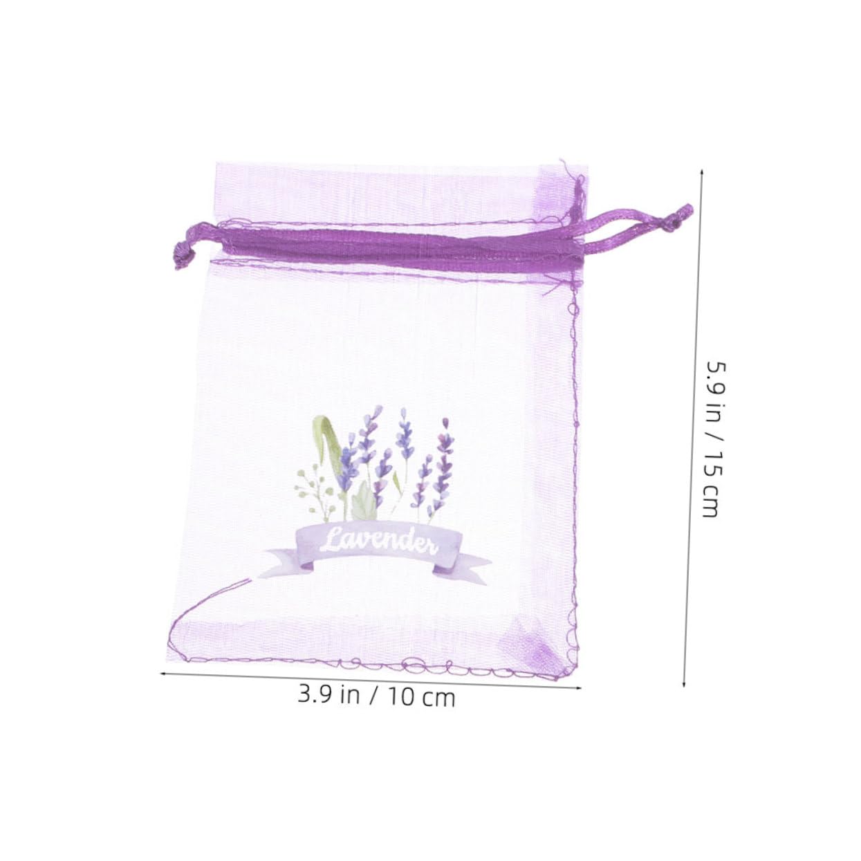 Cabilock 20pcs Lavender Sachets Small Drawstring Gauze Bags for Storing Spices Crafts and Fragrance Secure Closure Design Reusable and Easy to Clean