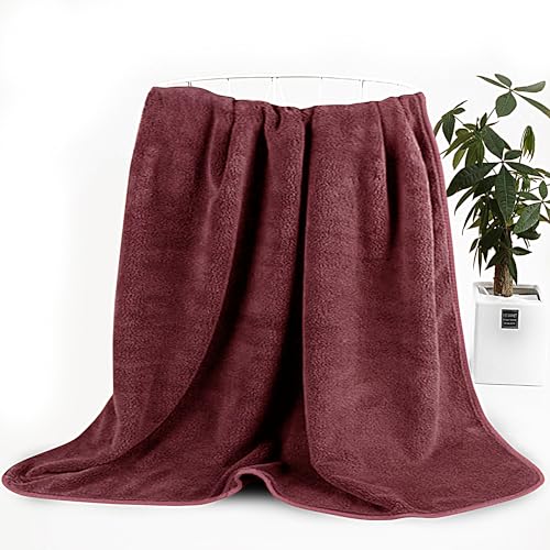 Image of Microfiber Towels for Bath Large Size |Towel Set of 1 | 400 GSM | 70 x 140 cm | Pink|Bath Towels for Men, Women & Kids | Gym Towel|Bath Towel for Everyday Use