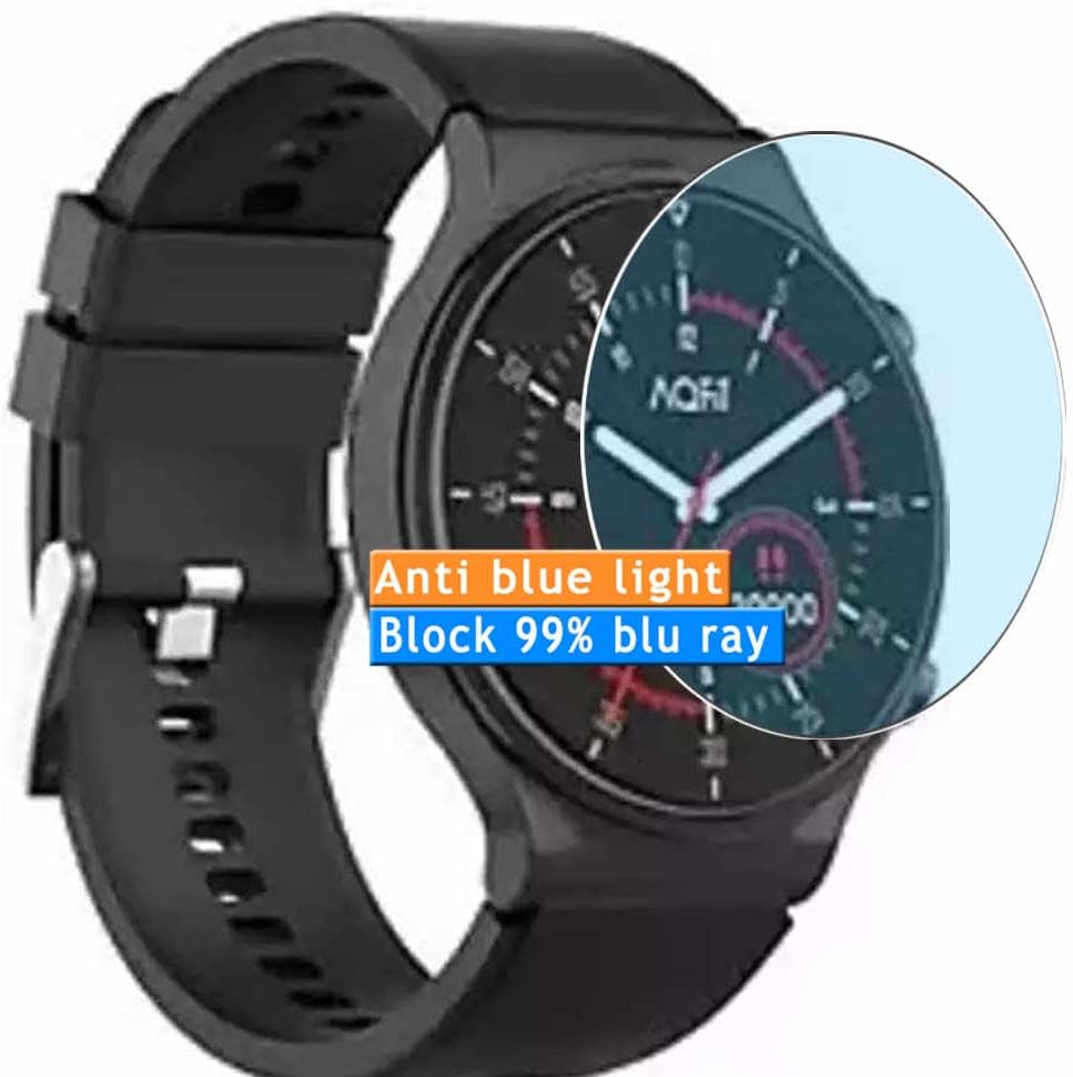 3-Pack Anti Blue Light Screen Protector, compatible with AQFIT W9 Smart Watch smartwatch TPU Film Protectors Sticker [ Not Tempered Glass ]