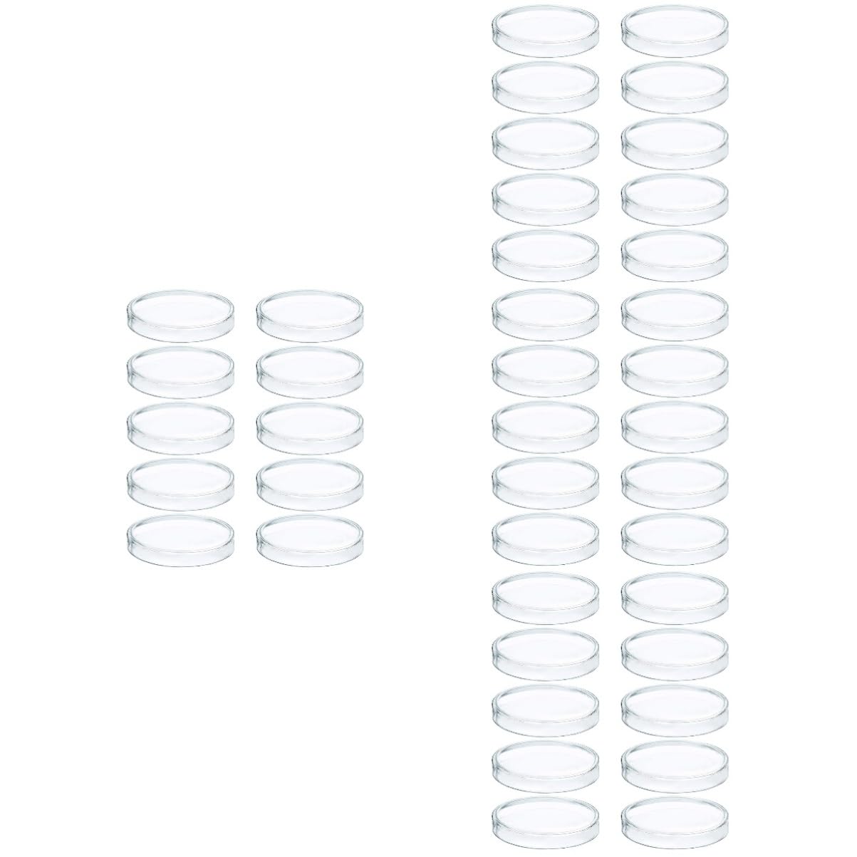 MAGICLULU 4 Sätze Petrischale Aus Kunststoff Gericht Labor Zellkultur Gewebe Teller Klare Petrischalen Transferplatte Kulturplatte Probenbehälter Petrischalen Für Geräte Plastik 10 Stück * 4