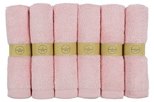 Baby Washcloths - Super Soft Bamboo Baby Essentials for Baby Shower Registry & Baby Shower Gift, Perfect Newborn & Baby Towel, 6-Count, 10"x10", Pink