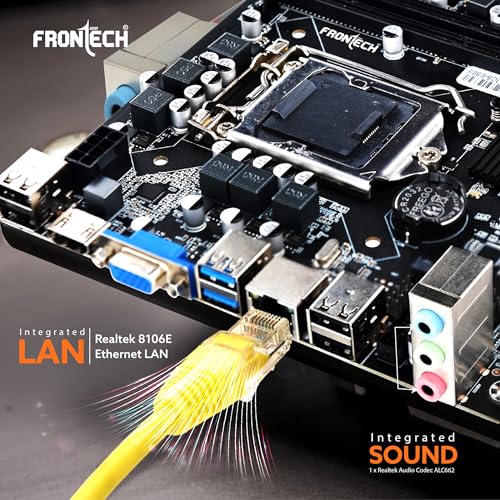 FRONTECH H110 Chipset Motherboard i3/i5/i7 LGA1151 Celeron/Pentium Support, DDR4, Realtek Audio, Micro-ATX Form Factor | 6+4 USB Ports | PCIe 16x |... - Image 5