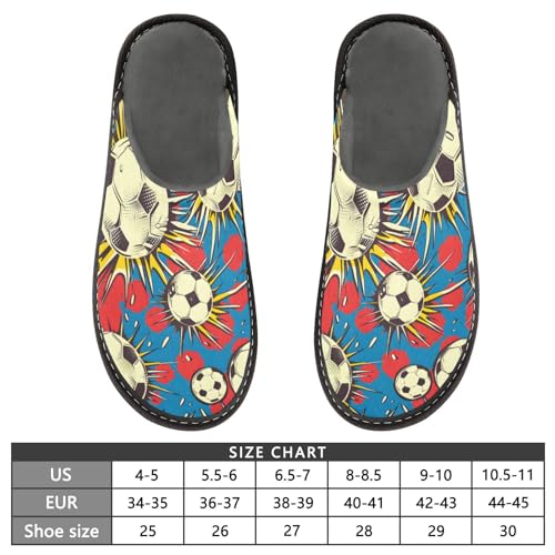 Slippers for Women Soccer Balls Bursting with Energy Soft Fuzzy Women's Slippers Indoor and Outdoor Shoes3