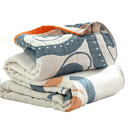 Tianhao Couvertures d'hiver en Gaze De Coton 6 Couches, Couverture De Lit Toutes Saisons, Couvertures De Couette en Coton Léger Et Chaud, Couvertures Douces Et Polyvalentes,200u00d7230cm