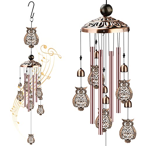 Achort Owl Wind Chimes Outdoor Memo…