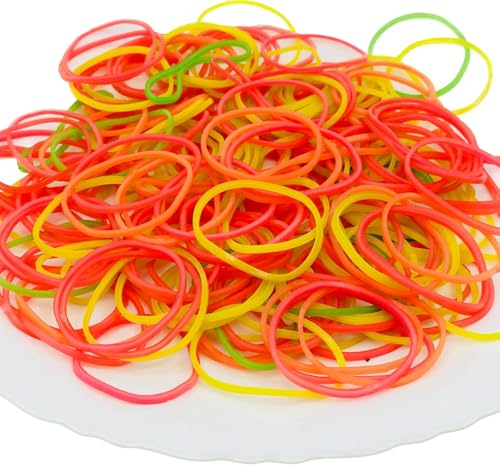Fliptic Rubber Bands | Enhanced Stretchability and Durability | (1 inch, Pack of 50 gm) (Multicolour)