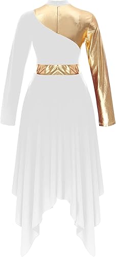 Miniatura 5 de Aislor Vestido de baile litúrgico de alabanza litúrgica para mujer, disfraz de adoración de iglesia