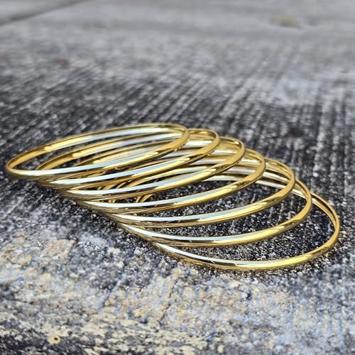 Anela Set of 7 Bangels, Slip On Style, One for Each Day of the Week, Stackable Bracelets, Great Gift Idea3