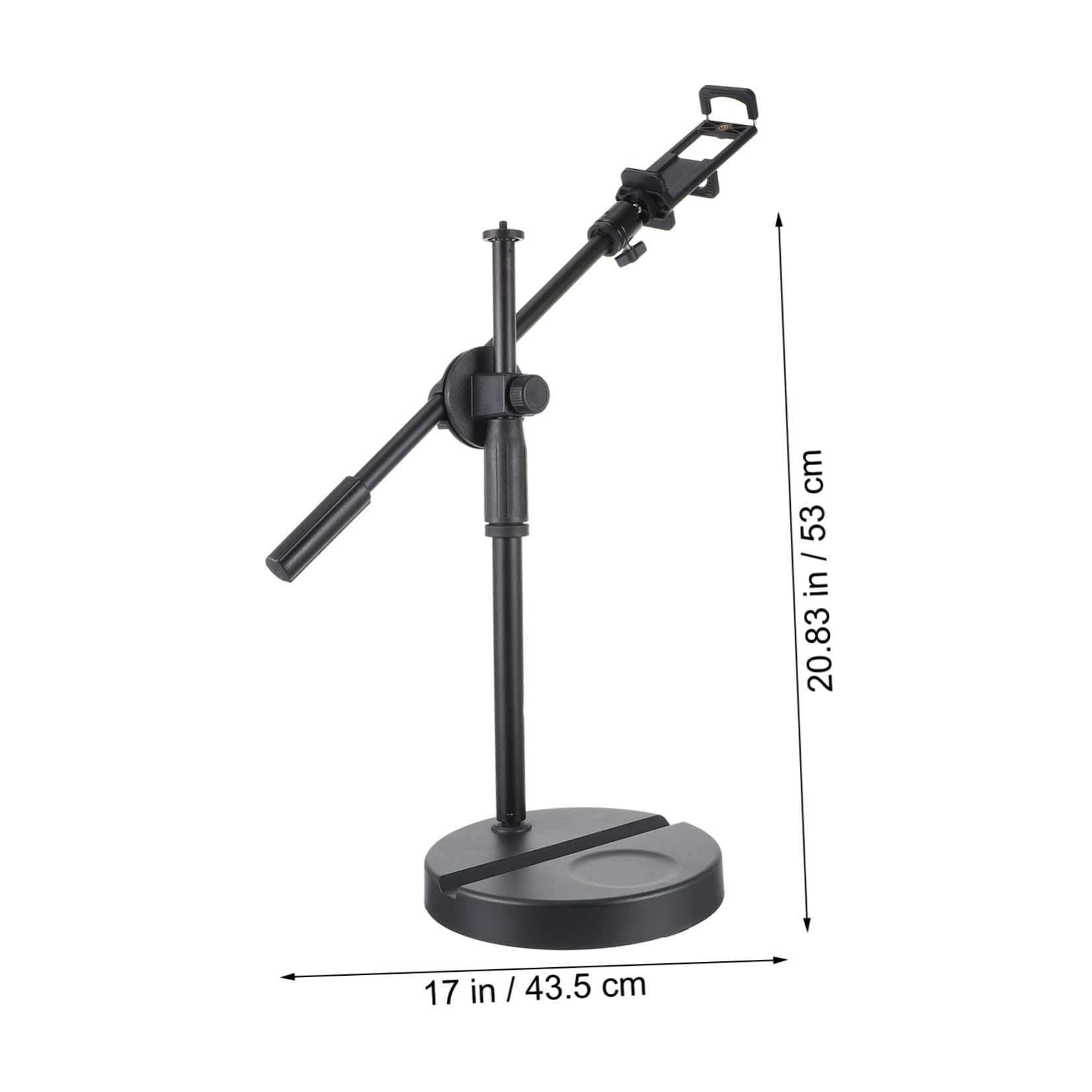 SHINEOFI Soporte Telescópico Ajustable para Teléfono Móvil Montaje Superior para Grabación y Dibujo Compatible con Smartphones y Tablets