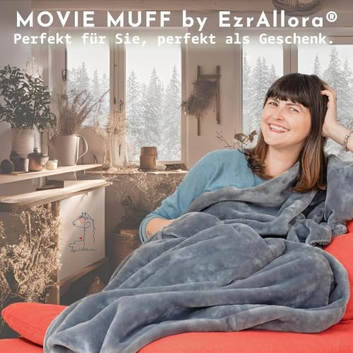 EzrAllora Leichte Fußtaschen-Decke mit Beuteltasche – 170,2 x 101,6 cm – Überwurf für TV-Nächte – Geschenke für Männer, die Nichts wollen… – Ansicht 3