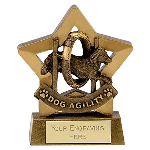 Personalised Engraved MinI Star Dog Agility 3 1/4 Inch (8cm)