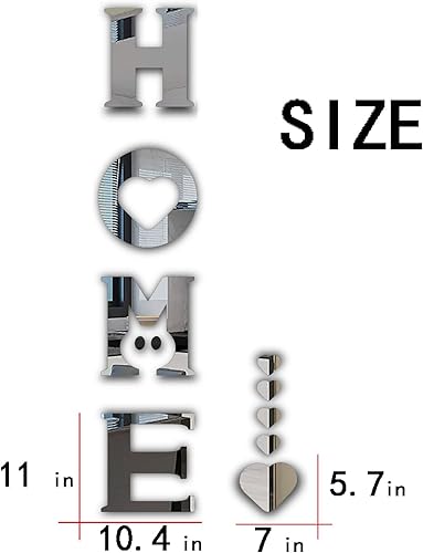 Miniatura 7 de Decoración de pared para decoración del hogar, espejos, letreros para el hogar, calcomanías de pared de acrílico grande para dormitorio, sala de