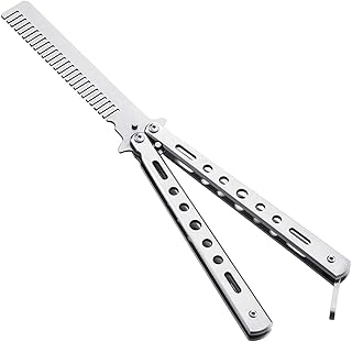 MAYCREATE® Butterfly Comb Professional Training Comb Stainless Steel Folding Practice Comb