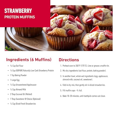 Image of Isopure Low Carb 100% Pure Whey Isolate Protein Powder, Lactose Free, Gluten Free, With Vitamins, Strawberry, 25g Protein Per Serving, 1 Lb, 14 Servings (Packaging May Vary) | 25g Protein Per Serving, 100% Whey Protein Isolate, Lactose Free, Gluten Free, with Added Vitamins, 5 or Less Ingredients