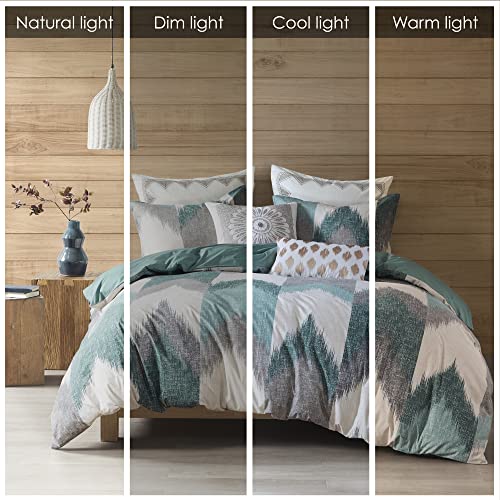 Image of Ink+Ivy Alpine Duvet Cover Set, Aqua, King /Cal King