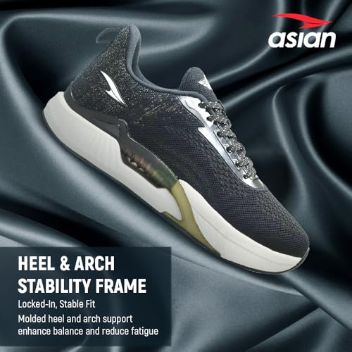 Image of ASIAN Powerplay-23 Men's Running Shoes | Lightweight Sports Sneakers with Soft Cushion Sole | Breathable Knit Upper | Ideal for Gym, Walking, Jogging, Training