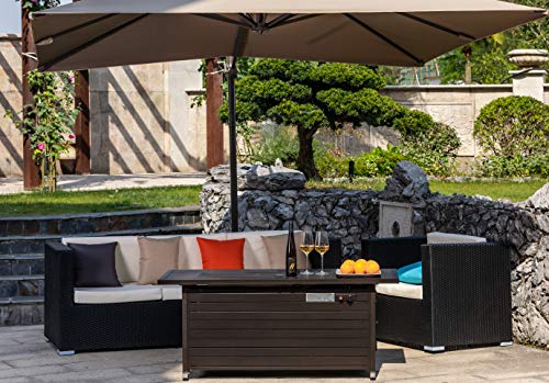 LEGACY HEATING 50,000 BTU Aluminum Rectangular Gas Fire Pit - Thumbnail 2
