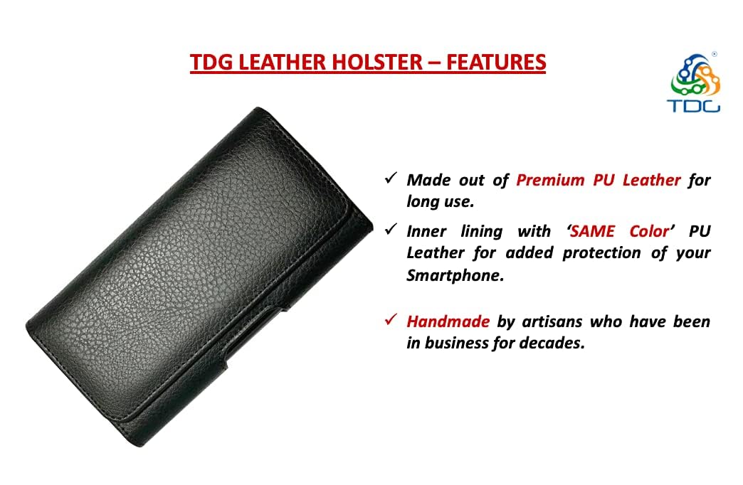 TDG Pu Leather Pouch Cover Holster Belt Clip Case Magnetic Cover Compatible for Apple iPhone Latest mobiles (iPhone 15 Pro) 3