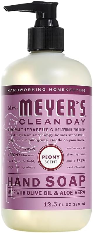 Mrs. MEYER'S Variety, 1 Room Freshener, 8 OZ, 1 Liquid Dish Soap, 16 OZ, 1 Liquid Hand Soap,12.5 OZ, 1 Multi-Surface Cleaner 16 OZ, 1 CT (Peony) - Image 6