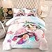 CVHOUSE Kawaii Sea Turtle Comforter Set Twin Size,Ocean Theme Bedding Set for Girls Kids,Tie Die Turtle Quilt Set Ocean Turtle Duvet Set Ocean Decor 3 Pieces
