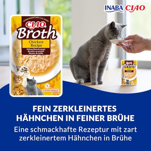 INABA Ciao Broth, Nassfutter für Katzen mit Huhnerfleisch, 40g – Ansicht 2