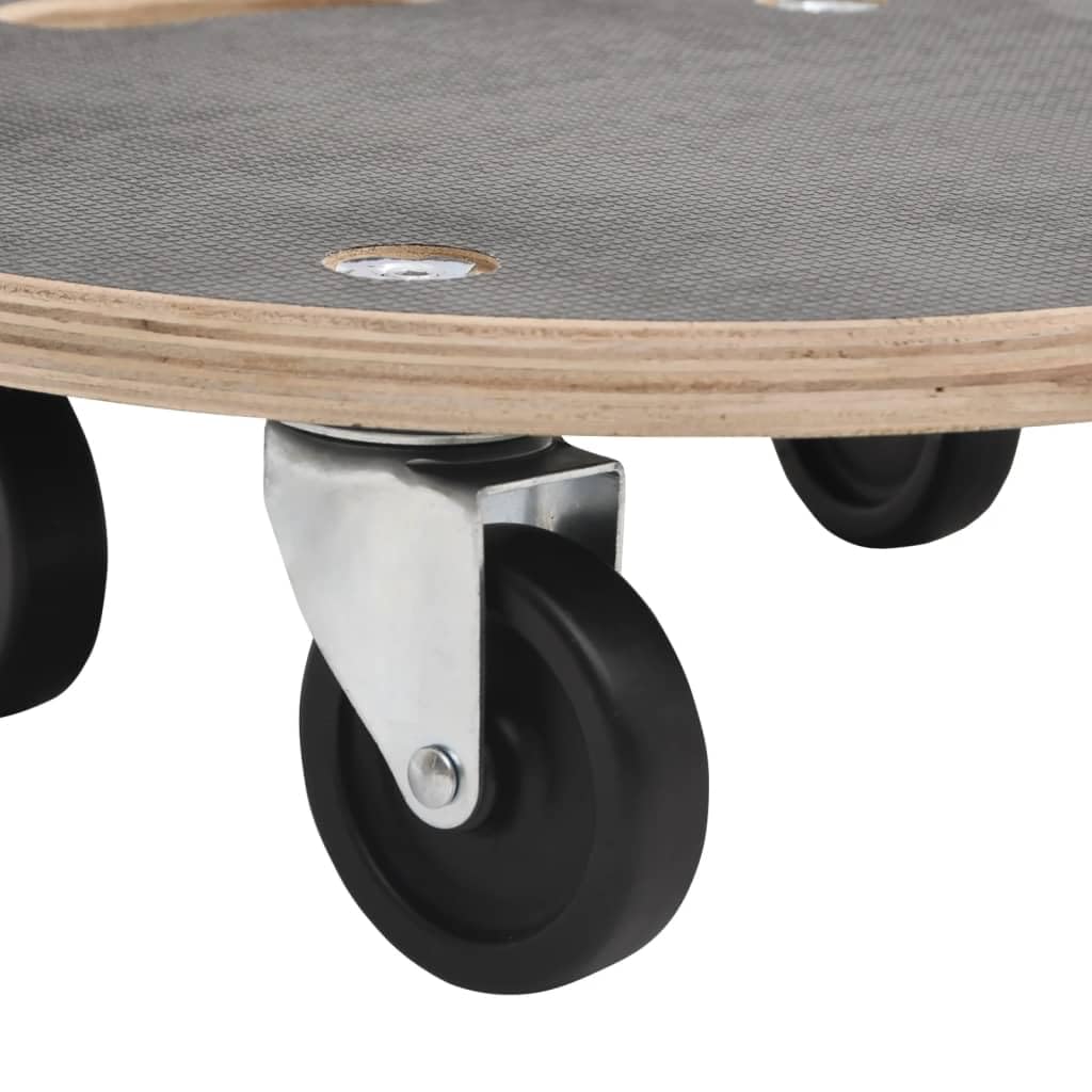 vidaXL Soportes con Ruedas 2 uds Redondos Ø38x11,5 cm