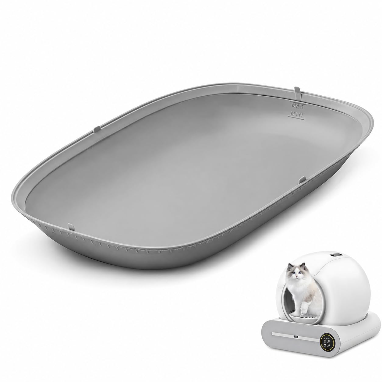 Tapis de rechange en silicone spécialement conçu pour les bacs à litière électriques autonettoyants, imperméable, antidérapant et facile à nettoyer, adapté aux bacs à litière automatiques