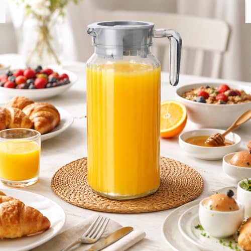 Image of Nayasa Electra Jug 1200 ML | BPA Free Plastic Water Jug with Lid | Leak Proof | Easy Pour | Stylish Design | Grey