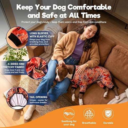 Pijamas para perro raza grande LovinPet, ligera y de cobertura total miniatura 5
