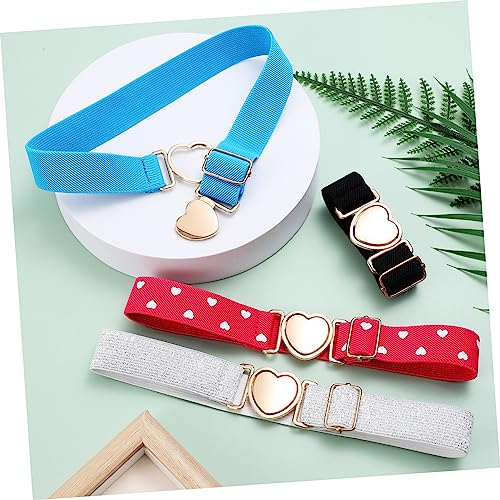 BESTYASH 4pcs Boy Girl Elastic Waist Belts for -shaped Buckle Decorative Belt for Trousers and More4