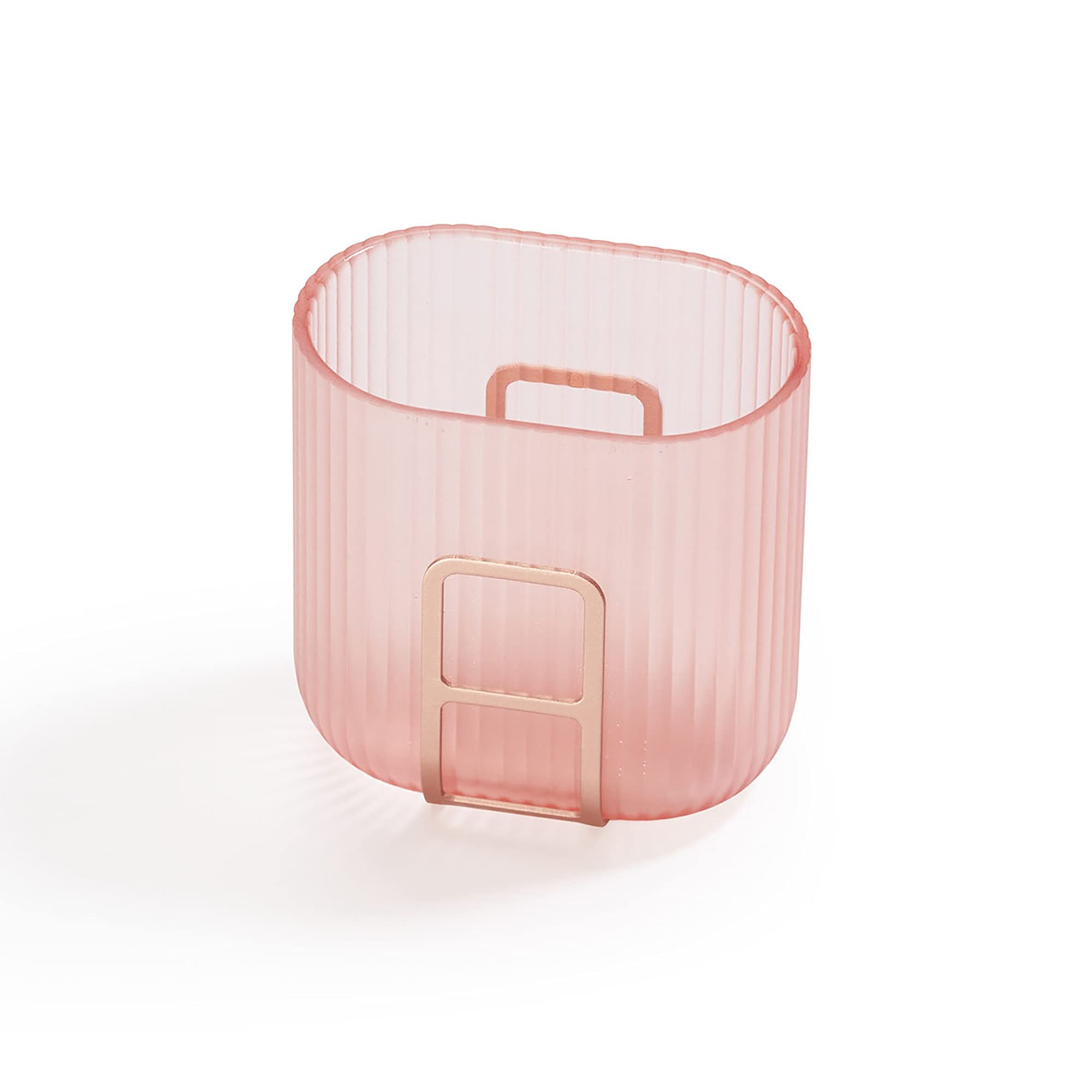 PolderGlamour Grids Cosmetic Storage - Brushes & Tools Tumbler (Rose Gold)