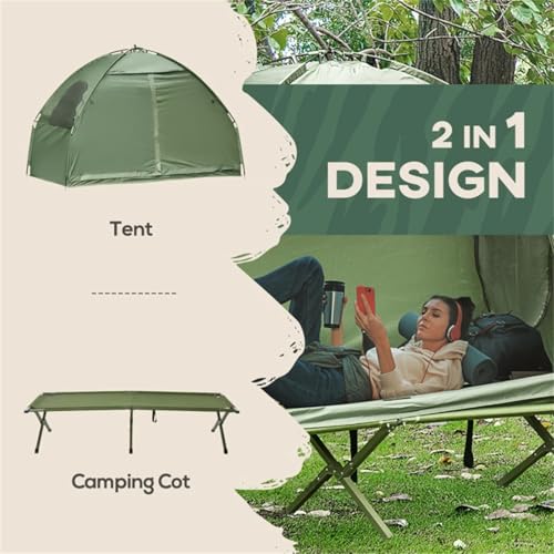 Carpa campamento plegable impermeable con cama integrada miniatura 3