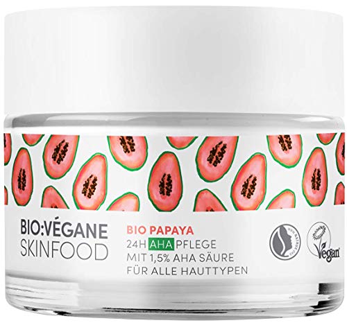 BIO:VEGANE SKINFOOD Organic Papaya 24 Hour AHA Care With 1.5% AHA Acid For All Skin Types 1.7 oz (50 ml) image 2