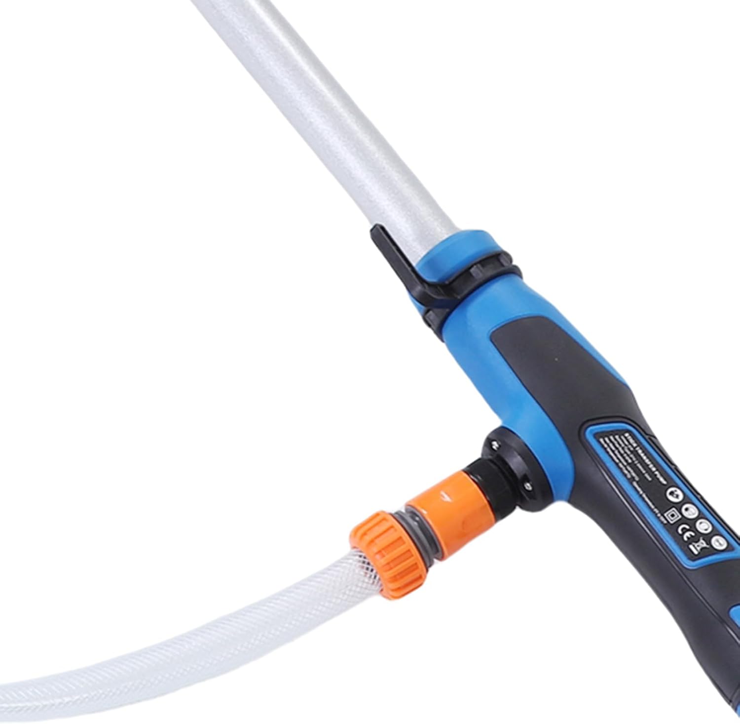 Focket Cordless Stick Water Transfer Pump, 36LPM Flowrate Detachable Battery IPX8, Portable Sump Pump with 3.3ft Hose for Basement Crawl Space Boat