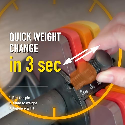 Image of ATIVAFIT Adjustable Dumbbell Set of 2, 5-88LB Quick Dial Free Weights with Double Safety Lock, Anti-Slip Steel Handle & Storage Box, Space Saving Home Gym Equipment for Full Body Strength Training, Suitable for Home Fitness Users