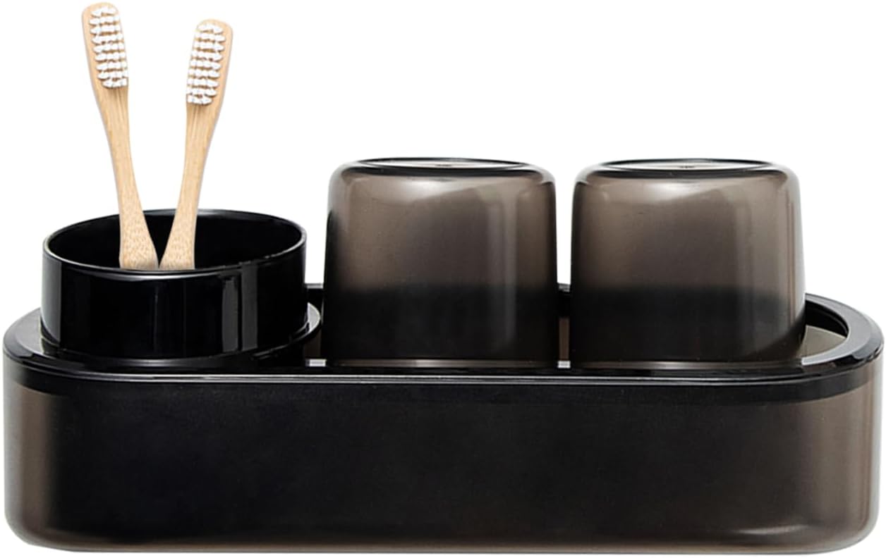 Amazon.com: Plastic Toothbrush Holder Toothbrush Holders Set Bathroom ...