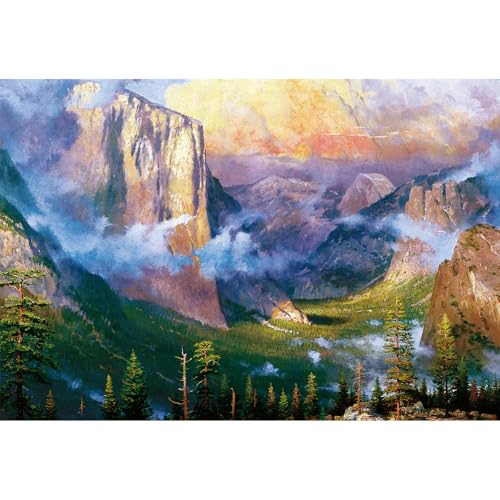 (26x38cm)CHengQiSM 1000ピース ジグソーパズル マイクロピース トーマス・キンケード 谷の風景 パズル 1000 風景 大人 景色 季節 おしゃれ インテリア プレゼント