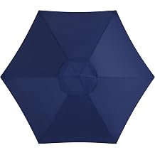 Parasol Replacement Canopy 2 Meter for Patio Umbrella 6 Ribs, Waterproof and UV Resistant,Umbrella Fabric Cover, Garden Umbrella Cloth,Canopy Only,