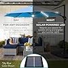 Best Choice Products 10ft Solar LED Cantilever Patio Umbrella, 360-Degree Rotation Hanging Offset Market Outdoor Sun Shade for Backyard, Deck, Poolside w/Lights, Easy Tilt, Cross Base - Rust