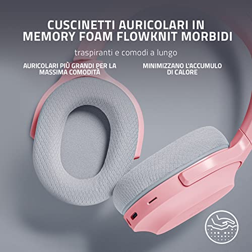 Barracuda - Cuffie Wireless Multipiattaperma per Gioco e Mobile (SmartSwitch Dual Wireless, Microfoni a Cancellazione di Rumore, TriForce Titanium 50 mm, App Audio) Quartz Rosa - Cuffia gaming - Immagine 4